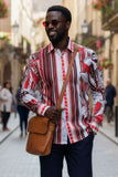 Stripe Floral Long Sleeve Shirt