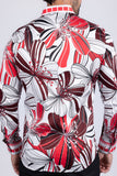 Stripe Floral Long Sleeve Shirt