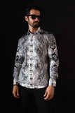 Paisley Rhinestone Long Sleeve Shirt