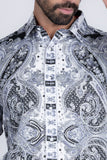 Paisley Rhinestone Long Sleeve Shirt