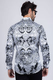 Paisley Rhinestone Long Sleeve Shirt