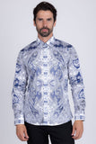 Paisley Rhinestone Long Sleeve Shirt