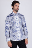 Paisley Rhinestone Long Sleeve Shirt
