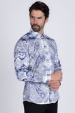 Paisley Rhinestone Long Sleeve Shirt