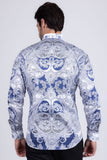 Paisley Rhinestone Long Sleeve Shirt