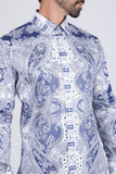 Paisley Rhinestone Long Sleeve Shirt