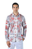Paisley Rhinestone Long Sleeve Shirt