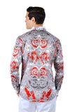 Paisley Rhinestone Long Sleeve Shirt