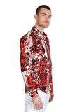 Cats Rhinestone Long Sleeve Shirt