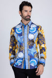 Oxford Rhinestone Long Sleeve Shirt