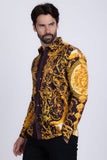 Andre Baroque Rhinestone Long Sleeve Shirt