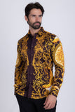 Andre Baroque Rhinestone Long Sleeve Shirt