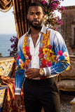 Greca Hibiscus Rhinestone Long Sleeve Shirt