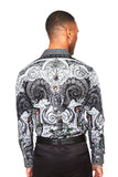 Summer Night Rhinestone Long Sleeve Shirt
