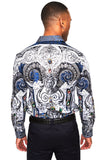 Summer Night Rhinestone Long Sleeve Shirt
