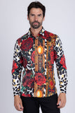 Roses And Thorns Rhinestone Long Sleeve Shirt