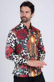 Roses And Thorns Rhinestone Long Sleeve Shirt