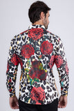 Roses And Thorns Rhinestone Long Sleeve Shirt