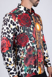 Roses And Thorns Rhinestone Long Sleeve Shirt