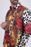 Roses And Thorns Rhinestone Long Sleeve Shirt