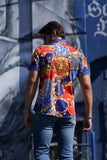 Leopard Baroque Rhinestone Short Sleeve Shirt