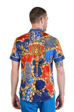 Leopard Baroque Rhinestone Short Sleeve Shirt