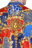 Leopard Baroque Rhinestone Short Sleeve Shirt
