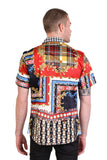 HOUNDSTOOTH Rhinestone Short Sleeve Shirt