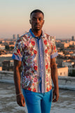 Paisley Garden Rhinestone Short Sleeve Shirt