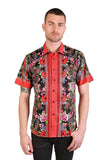 Paisley Garden Rhinestone Short Sleeve Shirt