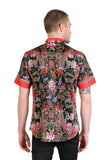 Paisley Garden Rhinestone Short Sleeve Shirt