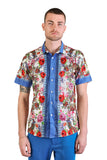 Paisley Garden Rhinestone Short Sleeve Shirt