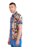 Paisley Garden Rhinestone Short Sleeve Shirt