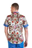 Paisley Garden Rhinestone Short Sleeve Shirt