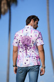 Paisley Floral Rhinestone Short Sleeve Shirt