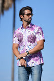 Paisley Floral Rhinestone Short Sleeve Shirt