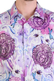 Paisley Floral Rhinestone Short Sleeve Shirt