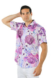 Paisley Floral Rhinestone Short Sleeve Shirt