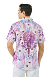 Paisley Floral Rhinestone Short Sleeve Shirt