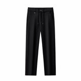 Apex Drawstring Stretch Pants BLACK