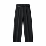 Kingsley Side-Tab Trousers BLACK
