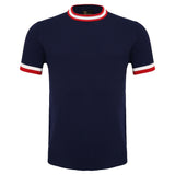 Elite Contrast Ribbed Knit Tee NAVY