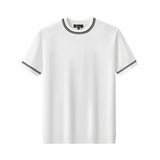 Strato Trim Knit Tee WHITE