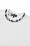 Strato Trim Knit Tee WHITE