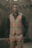 Grip Spot Plaid Checkered Dress Vest