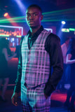 Grip Spot Plaid Checkered Dress Vest