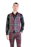Grip Spot Plaid Checkered Dress Vest