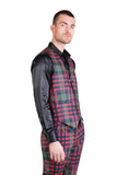 Grip Spot Plaid Checkered Dress Vest
