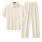 Vista Set – Waffle Textured Shirt & Pant TAUPE