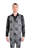 Grip Spot Plaid Checkered Dress Vest